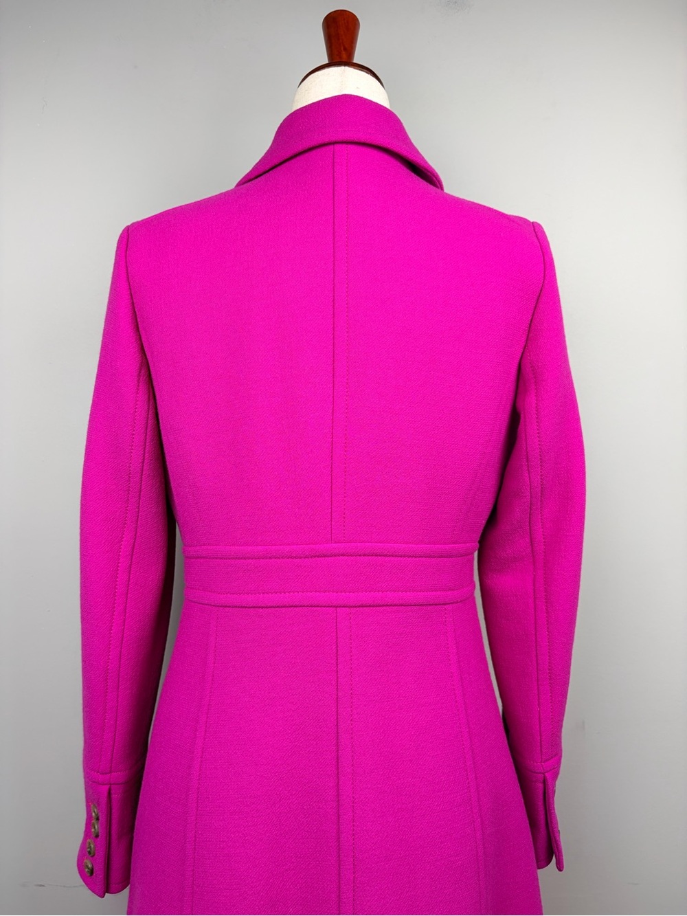 J.Crew Lady Day Coat Women’s 6 Fuchsia Pink Wool Thinsulate Double Cloth - Picture 6 of 11